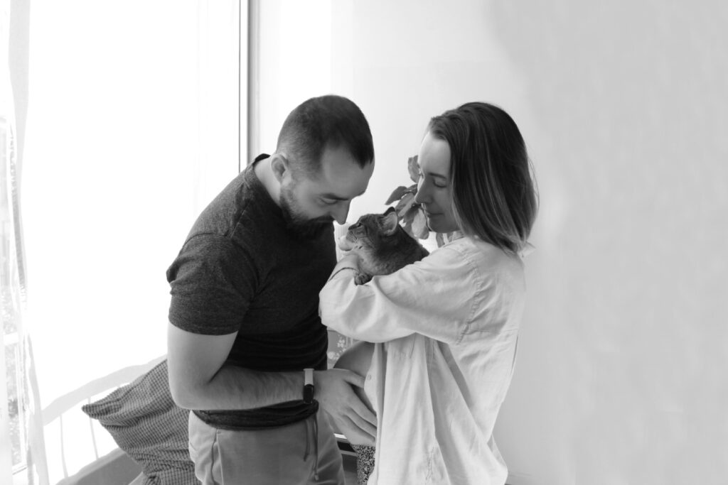 צילום הריון עם חיות מחמד